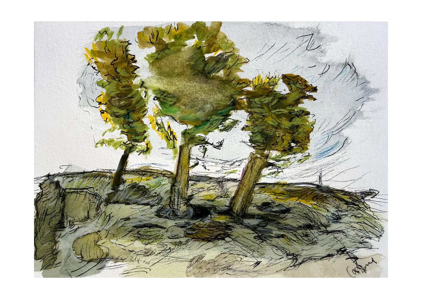 Kunstkaart "Bosje"